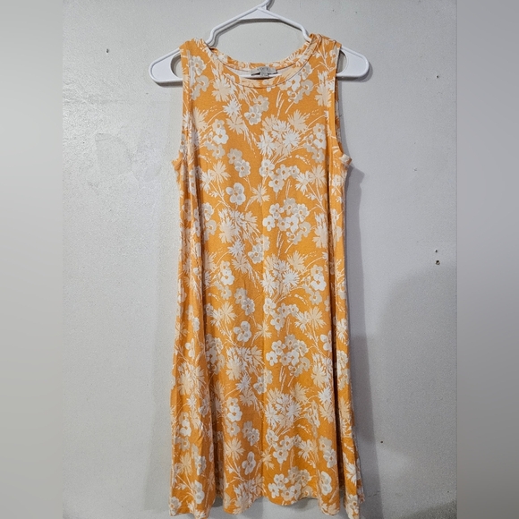Loft Oulet Orange Floral Sleeveless Dress! - Picture 1 of 4